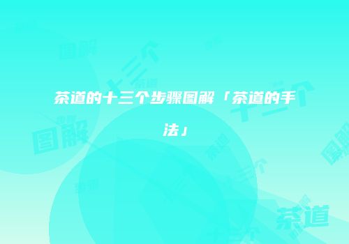 茶道的十三个步骤图解「茶道的手法」