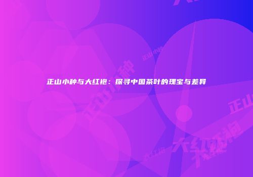 正山小种与大红袍：探寻中国茶叶的瑰宝与差异