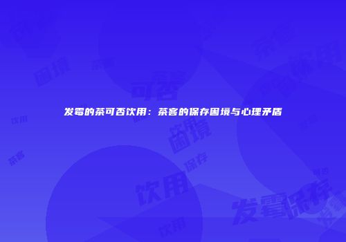 发霉的茶可否饮用：茶客的保存困境与心理矛盾