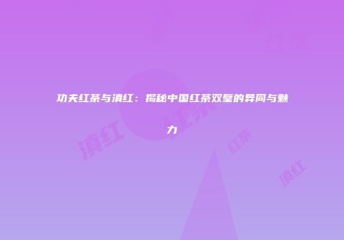 功夫红茶与滇红：揭秘中国红茶双璧的异同与魅力
