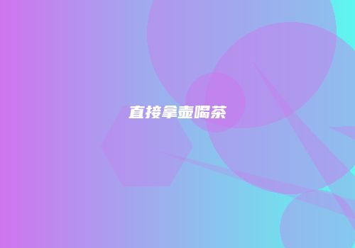 直接拿壶喝茶