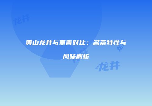 黄山龙井与草青对比：名茶特性与风味解析