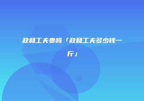 政和工夫贵吗「政和工夫多少钱一斤」