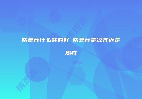 铁观音什么样的好_铁观音是凉性还是热性