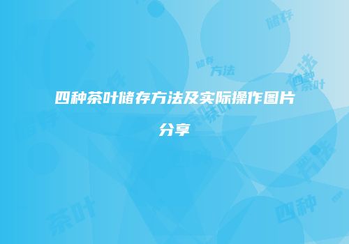 四种茶叶储存方法及实际操作图片分享
