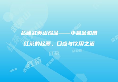 品味武夷山珍品——小盒金骏眉红茶的起源、口感与饮用之道