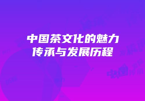 中国茶文化的魅力传承与发展历程