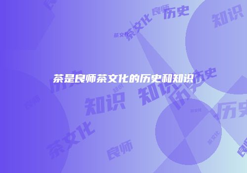 茶是良师茶文化的历史和知识