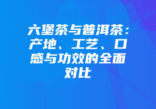 六堡茶与普洱茶：产地、工艺、口感与功效的全面对比