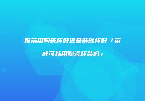 喝茶用陶瓷杯好还是紫砂杯好「茶叶可以用陶瓷杯装吗」