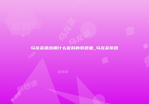 乌龙茶适合用什么泥料的紫砂壶_乌龙茶紫砂