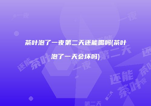 茶叶泡了一夜第二天还能喝吗(茶叶泡了一天会坏吗)
