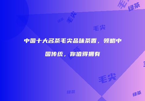 中国十大名茶毛尖品味茶香，领略中国传统，你值得拥有
