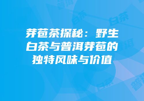 芽苞茶探秘：野生白茶与普洱芽苞的独特风味与价值