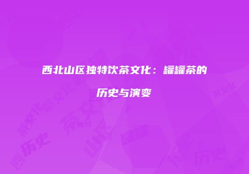 西北山区独特饮茶文化：罐罐茶的历史与演变
