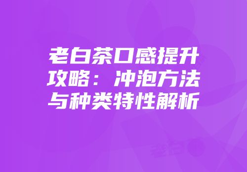老白茶口感提升攻略：冲泡方法与种类特性解析