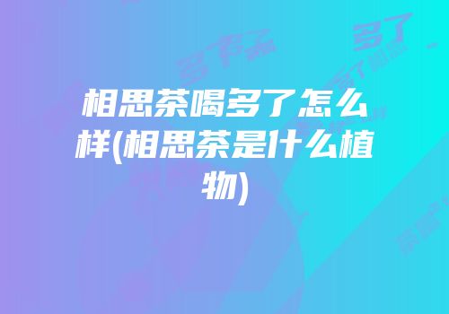 相思茶喝多了怎么样(相思茶是什么植物)