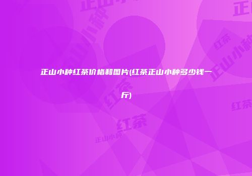 正山小种红茶价格和图片(红茶正山小种多少钱一斤)