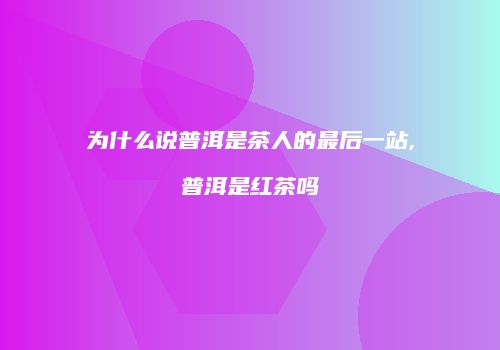 为什么说普洱是茶人的最后一站,普洱是红茶吗