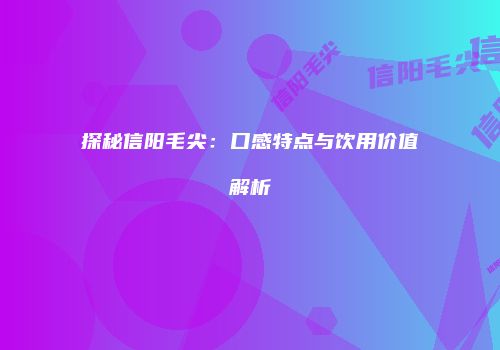 探秘信阳毛尖：口感特点与饮用价值解析