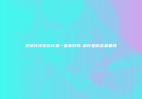 把茶叶浸泡在杯里一直泡好吗-茶叶是搁茶漏里吗