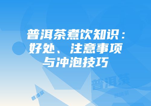 普洱茶煮饮知识：好处、注意事项与冲泡技巧