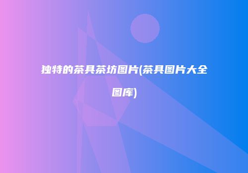 独特的茶具茶坊图片(茶具图片大全图库)
