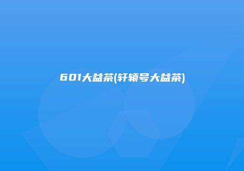 601大益茶(轩辕号大益茶)