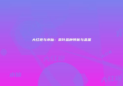 大红袍与水仙：茶叶品种辨析与品鉴