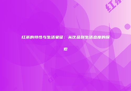 红茶的特性与生活象征：从饮品到生活态度的探索