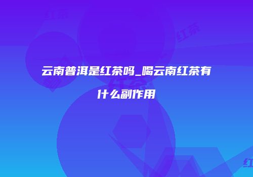 云南普洱是红茶吗_喝云南红茶有什么副作用