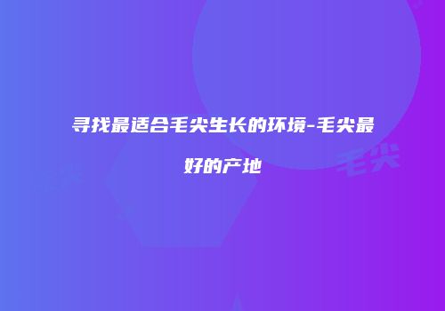 寻找最适合毛尖生长的环境-毛尖最好的产地