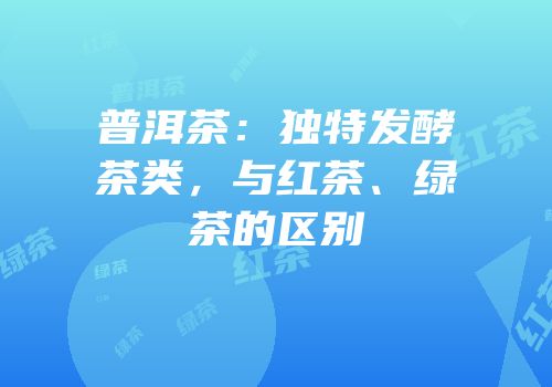 普洱茶：独特发酵茶类，与红茶、绿茶的区别