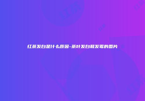 红茶发白是什么原因-茶叶发白和发霉的图片