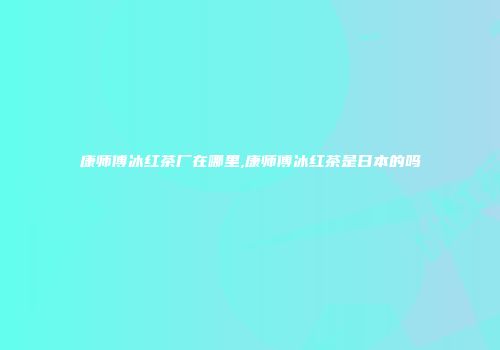 康师傅冰红茶厂在哪里,康师傅冰红茶是日本的吗