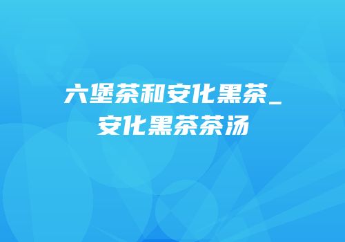 六堡茶和安化黑茶_安化黑茶茶汤