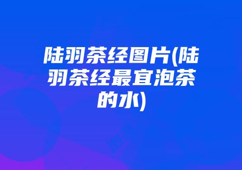 陆羽茶经图片(陆羽茶经最宜泡茶的水)