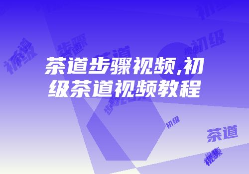 茶道步骤视频,初级茶道视频教程