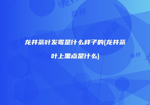 龙井茶叶发霉是什么样子的(龙井茶叶上黑点是什么)