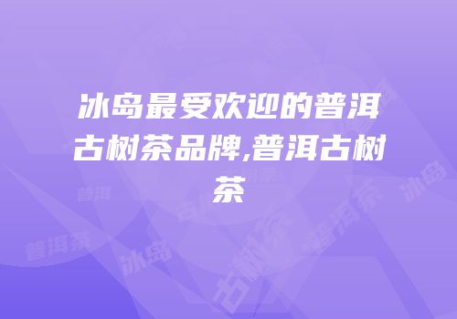 冰岛最受欢迎的普洱古树茶品牌,普洱古树茶