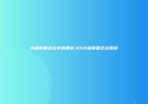 大益南糯正山老树圆茶,03大益南糯正山报价