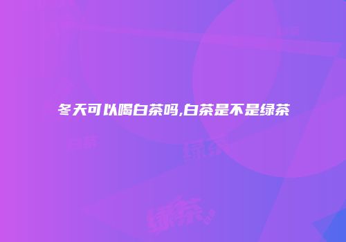 冬天可以喝白茶吗,白茶是不是绿茶