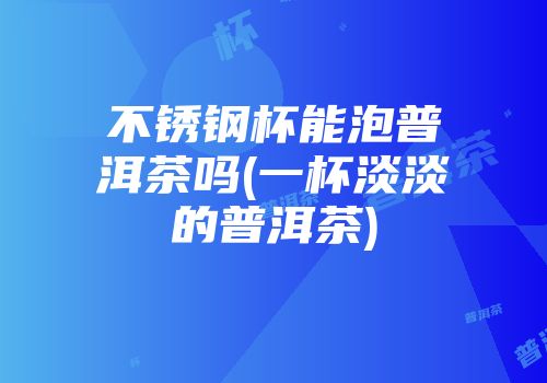 不锈钢杯能泡普洱茶吗(一杯淡淡的普洱茶)