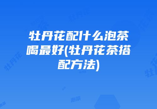 牡丹花配什么泡茶喝最好(牡丹花茶搭配方法)