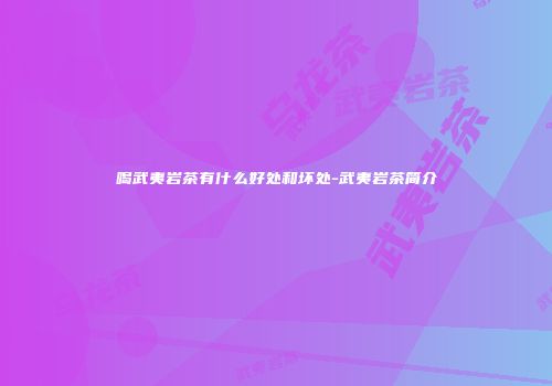 喝武夷岩茶有什么好处和坏处-武夷岩茶简介
