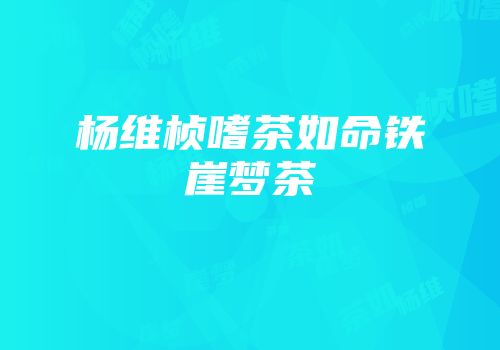杨维桢嗜茶如命铁崖梦茶