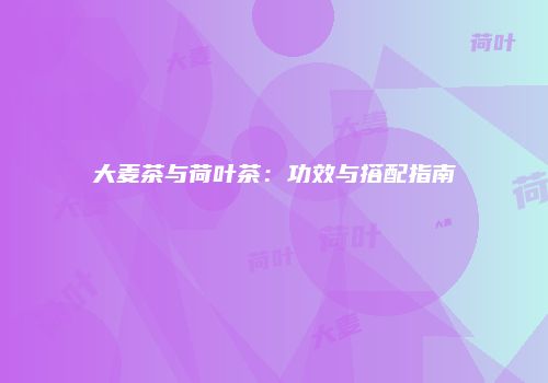 大麦茶与荷叶茶：功效与搭配指南