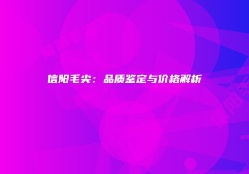 信阳毛尖：品质鉴定与价格解析