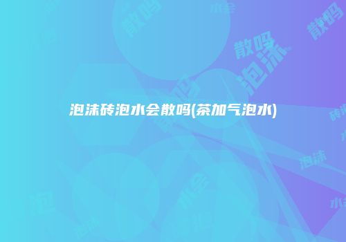 泡沫砖泡水会散吗(茶加气泡水)