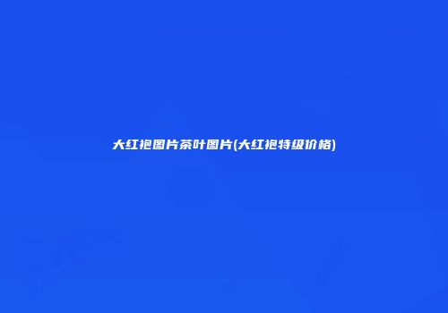 大红袍图片茶叶图片(大红袍特级价格)